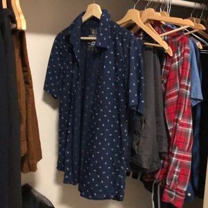 Blue button up shirt